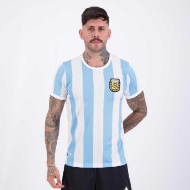 Imagem de Camisa Argentina Retrô 1986 Masculina-Masculino