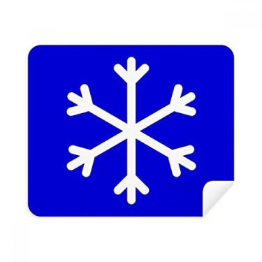 Imagem de Pano de limpeza quadrado azul neve pano de limpeza 2 peças tecido de camurça