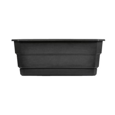 Imagem de Kit 03 Vasos Floreiras Jardineiras Antidengue 60Cm Preta - Colibri Plá