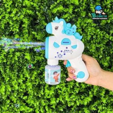 Imagem de Maquina de Bolhas Unicórnio com Luz de LED - Diversão com Sabão - Toy 