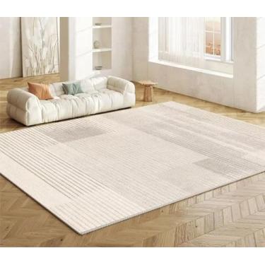 Imagem de Tapete nórdico simples para sala de estar, sofá, área de decoração de quarto, tapete de chão para casa, mesa de centro, sala de estar, tapete grande (180 x 280 cm, 71 x 110 pol./Pêlo de laço - 2)