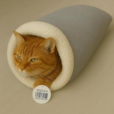Imagem de Cama Toca Para Gatos Saco De Dormir Ultra Macio Em Sherpa Peludinha Ma