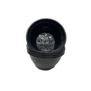 Imagem de 5 Vaso de Planta Cuia 21 Preto resistente para jardim e decoração mudas e plantadores