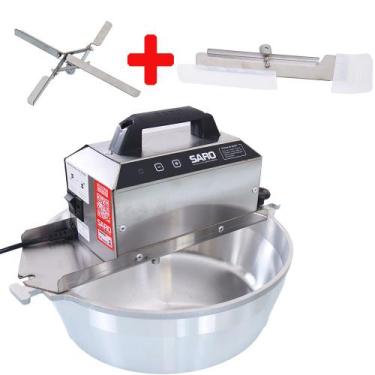 Imagem de Panela Mexedora Massa com Pá Inox e Doce 10 Litros Profissional - Saro