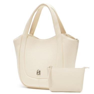 Imagem de LA FESTIN Bolsa de ombro feminina Hobo transversal com bolso bolsa clutch com alça adequada para mulheres, Craie