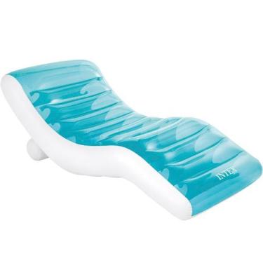Imagem de Poltrona bronzeadora inflável intex splash lounge 191x99cm, Azul