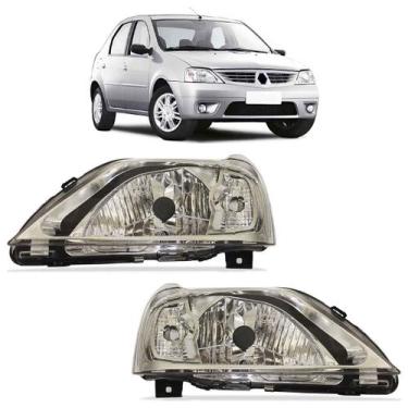 Imagem de Farol Dianteiro Logan 2007 A 2010 Máscara Cromada - Automotive Imports