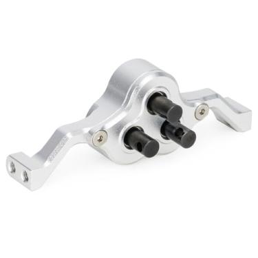 Imagem de 70mm Width Transfer Case with Reverse Shaft,CNC Aluminum Gearbox for 1/10 RC Crawler SCX10 MOA 1.9 Shafty LCG Chassis Cheater Rigs Comp Build Upgrade Parts (Silver)