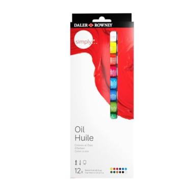 Imagem de DALER ROWNEY Simply, Tinta Oleo Bisnagas de 12ml, 12 Cores