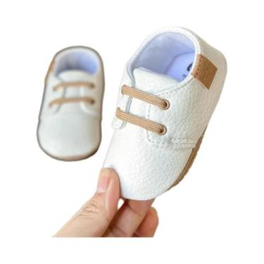 Imagem de Sapatos De Bebê Retro Multicoloridos Em Couro Com Solado De Borracha A