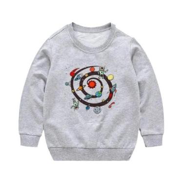 Imagem de Moletom Infantil De Outono Com Estampa De Foguete Espacial, Manga Long