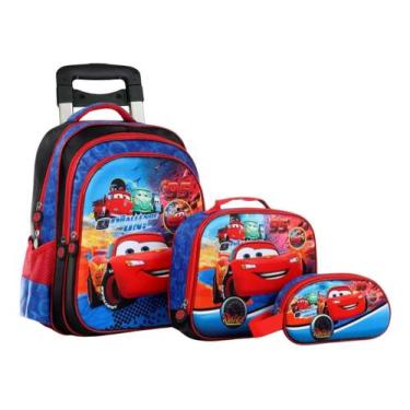 Imagem de Kit Escolar Mochila Infantil Lançamento Com Rodinhas 3 Peças - Mochila