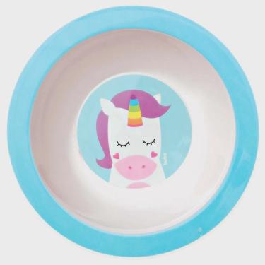 Imagem de Prato Para Alimentação Infantil Para Bebê Tigela 350ml Bowl Animal Fun Unicórnio Buba