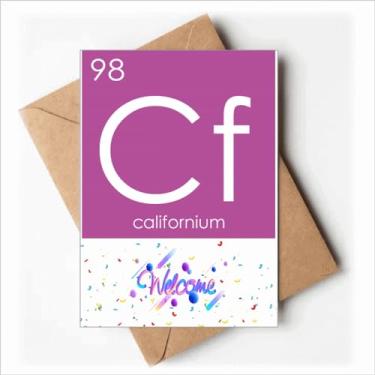 Imagem de Chestry Elements Period Table Actinide Californium Cf Cartões de boas-vindas Envelopes em branco