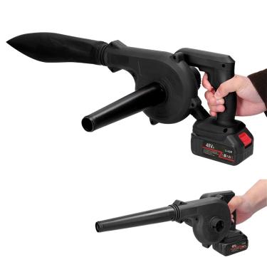 Imagem de Soprador Aspirador Sem Fio Bateria Recarregavel Potente Folhas Detritos Poeira Casa Jardim Quintal Sujeira