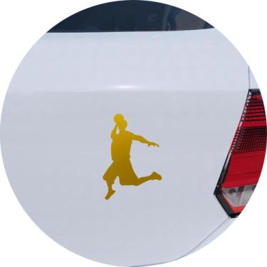 Imagem de Adesivo de Carro Basquete Enterrada Handeball - Cor Azul - Melhor Ades