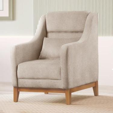 Imagem de Poltrona Encosto Alto Linho Áquila - Zurc Decor