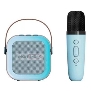 Imagem de Leve a Festa com Você Caixa de Som Bluetooth Azul ou Branco + Microfon
