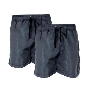 Imagem de Kit 2 Short Tactel Masculino Leve Liso Muay Thai Dia a Dia - Ragor, M,