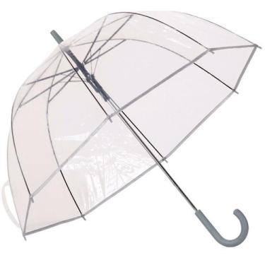 Imagem de Guarda Chuva Automático Com Cabo Curvo Sombrinha Transparente Fazzolet