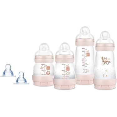 Imagem de Kit Mamadeira Mam Easy Satart Gift Set com 4 unidades, Rosa