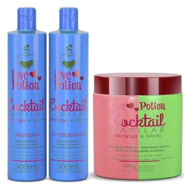 Imagem de Kit Cocktail Morango E Menta (Sham + Con + Másc) Love Potion