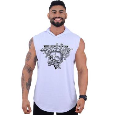 Imagem de Regata Longline com Touca Masculina MXD Conceito Caveira e Rosas, Masc