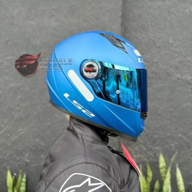 Imagem de Capacete LS2 FF358 Monocolor Matte Blue, 56, Azul