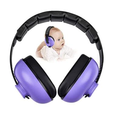 Imagem de Alitamei- Fones de ouvido com cancelamento de ruído para crianças, bebês, proteção auricular, protetores auriculares, redução de ruído para bebês de 0 a 3 anos, crianças pequenas, bebês (roxo)