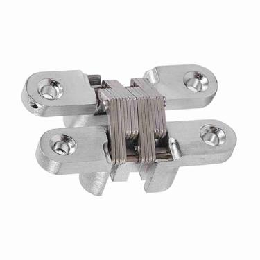 Imagem de Dobradiças Transversais de Porta Dobrável Invisível de Liga de Zinco de 180 Graus, Dobradiça Oculta de Aço Inoxidável Com Grande Capacidade de Rolamento para Porta de Gabinete,