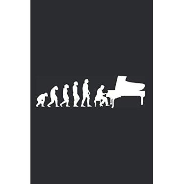 Imagem de Piano Notizbuch: Piano Evolution Klavier Klavierspieler Pianist / 6x9 Zoll / 120 leere Notenblätter Seiten