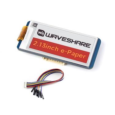 Imagem de waveshare Tela de exibição E-Ink com quatro cores de 5.4 cm (G), resolução 250x122 3,3V/5V vermelho amarelo preto branco E-Paper para Raspberry Pi/Jetson Nano/Arduino/STM32, interface SPI
