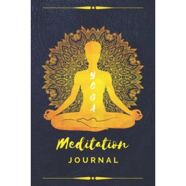 Imagem de Yoga Meditation Journal: A Beautiful Hardcover Yoga Meditation Journal Notebook To Keep Track of Your Daily Chakra Sessions, Asanas & Spiritual ... Finish Blue Leather Design - [120 Pages]