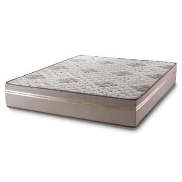 Imagem de Colchão Espuma D33 One Face Millenium Branco/Bege Hellen - Suporta até 120kg por pessoa (Casal)