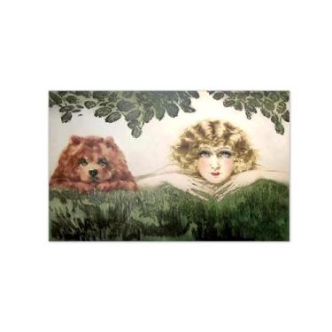 Imagem de MUHJDYC Louis Icart Pictures-Famous Canvas Prints-Wall Art Painting for Living Room Home Decor-Reprodução (duas belezas) 30x50cm-12x19in Sem moldura
