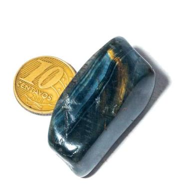 Imagem de 01 Olho de Falcão Rolado Pedra G 30 a 45mm Classe A - CristaisdeCurvel