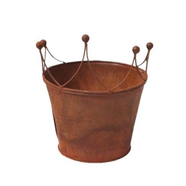 Imagem de Wswqop Vaso de ferro para plantas, vaso pequeno vintage, de flores europeu envelhecido, banheira de flores para jardim de fazenda, mesa, peitoril de janela, 17x17x20cm