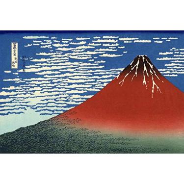 Imagem de Fuji Vermelho de Katsushika Hokusai - 30x45 - Tela Canvas Para Quadro