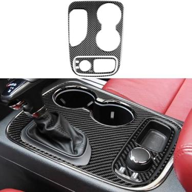Imagem de NVCNX Acessórios de fibra de carbono premium para Dodge Durango 2018-2020 2019 console central de carro capa de painel de mudança de marchas adesivo adesivo 2 peças para 8 cilindros estilo G