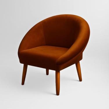 Imagem de Poltrona Cadeira Macia Para Escritório para Recepção de Clínica Moderna Pés Palito MOBLAN decor (Terracota)