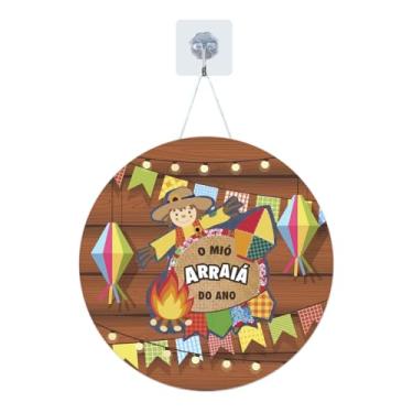 Imagem de Placa Enfeite Porta Guirlanda Decorativa MDF Adesivado Festa Junina 25cm (GP-FJN0001)