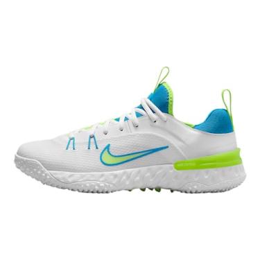 Imagem de Nike Tênis de lacrosse Huarache 9 Elite TF LAX SE (FV6148-100, branco/volt/azul vívido), Branco/Branco/Volt/Azul Vívido, 41
