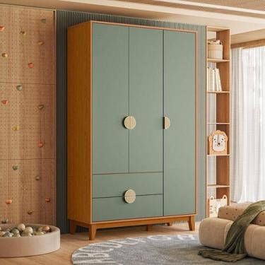 Imagem de Guarda-Roupa Infantil 3 Portas e 2 Gavetas Kid em MDF - Albatroz Móvei