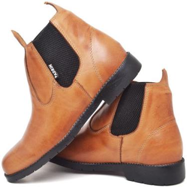 Imagem de Botina Masculina Chelsea 100% Couro Premium Resistente - Polo Blu, Piã