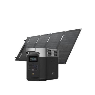 Imagem de Kit Estação de Energia Portátil Ecoflow Delta 2 Com Painel Solar Dobrável 45w Usb C Ip68 e Bateria Lfp