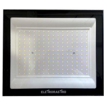 Imagem de Refletor Led 200W 6500K 20000Lm Preto Ip66 Bivolt Eletrorastro