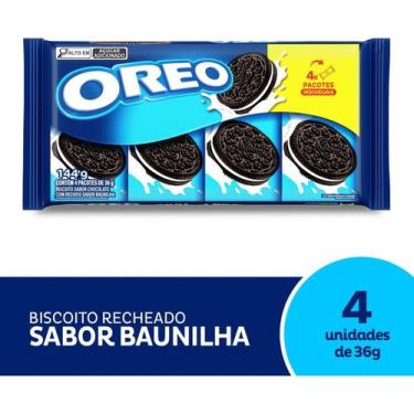 Imagem de Kit c/ 2 Biscoito Recheado Oreo Original Multipack 144g