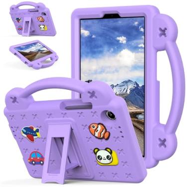 Imagem de YRH Capa para Lenovo Tab One 22.1 cm 2025, capa infantil de EVA com alça de suporte (roxa)