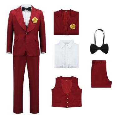 Imagem de Betelgeuse Fantasias masculinas vermelho para casamento, fantasia de besouro, cosplay, blazer gótico, uniforme de Halloween, Tipo 2, GG