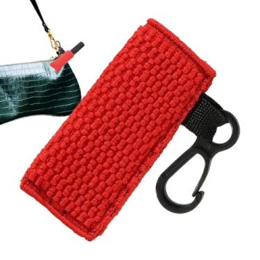 Imagem de Capa protetora de óleo labial portátil, suporte de protetor labial, chaveiro colorido, capa protetora de óleo labial portátil para, Vermelho, Refer to description, Unissex